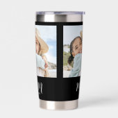 Mom Established Script Black 2 Photo Geïsoleerde Drinkbeker (Links)