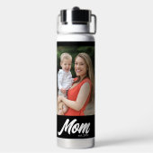 Mom Established Script Black 2 Photo Waterfles (Achterkant)