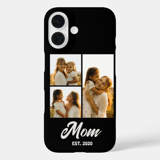 Mom Established Script Black 3 Photo Case-Mate iPhone Case (Achterkant)