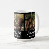 Mom Established Script Black 3 Photo Coffee Mug Koffiemok (Voorkant rechts)