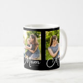 Mom Established Script Black 3 Photo Coffee Mug Koffiemok (Voorkant rechts)