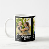 Mom Established Script Black 3 Photo Coffee Mug Koffiemok (Links)