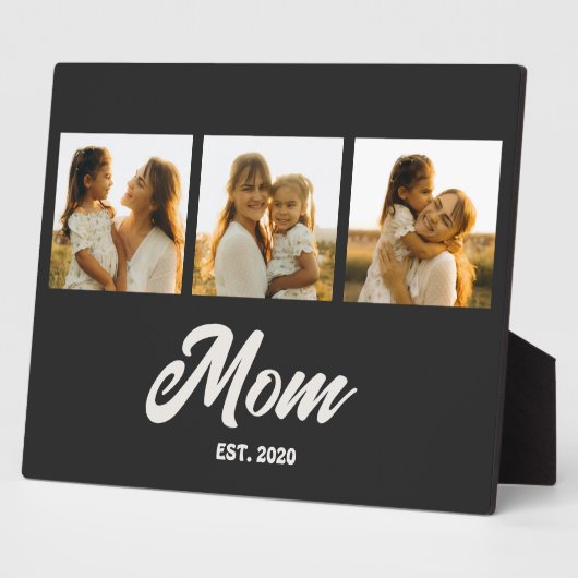 Mom Established Script Black 3 Photo Fotoplaat (Zijkant)