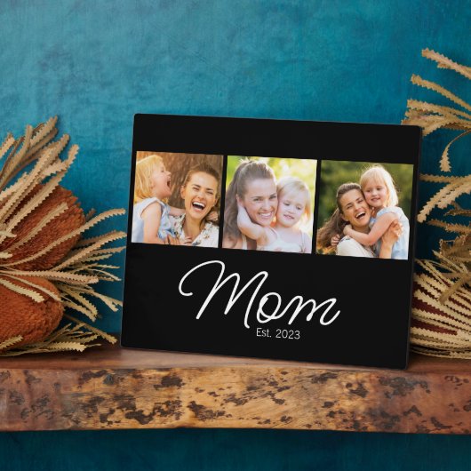 Mom Established Script Black 3 Photo Fotoplaat (Zijkant)