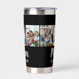 Mom Established Script Black 3 Photo Geïsoleerde Drinkbeker