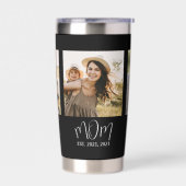 Mom Established Script Black 3 Photo Geïsoleerde Drinkbeker (Links)