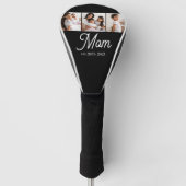 Mom Established Script Black 3 Photo Golfheadcover (Voorkant)