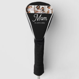 Mom Established Script Black 3 Photo Golfheadcover