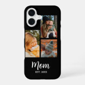 Mom Established Script Black 3 Photo iPhone 16 Hoesje (Achterkant)