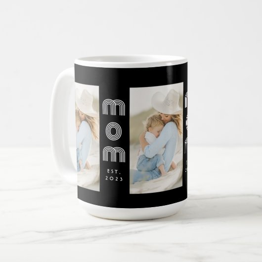 Mom Established Script Black 3 Photo  Koffiemok (Voorkant links)