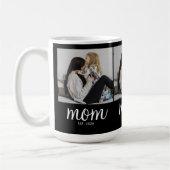 Mom Established Script Black 3 Photo Koffiemok (Links)