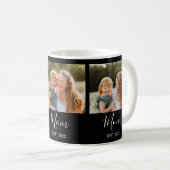 Mom Established Script Black 3 Photo Koffiemok (Voorkant rechts)