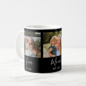 Mom Established Script Black 3 Photo Koffiemok (Voorkant links)