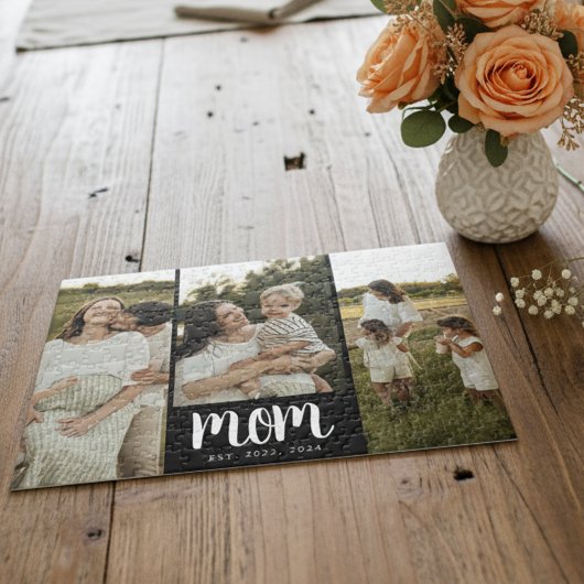 Mom Established Script Black 3 Photo Legpuzzel