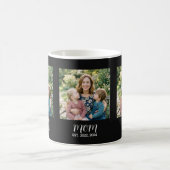 Mom Established Script Black 3 Photo Mug Koffiemok (Center)