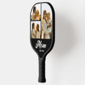 Mom Established Script Black 3 Photo Pickleball Paddle (Links)