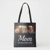 Mom Established Script Black 3 Photo  Tote Bag (Voorkant)