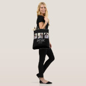 Mom Established Script Black 3 Photo Tote Bag (Op model)