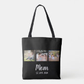 Mom Established Script Black 3 Photo Tote Bag (Achterkant)