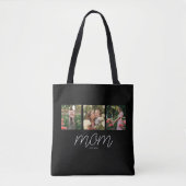 Mom Established Script Black 3 Photo Tote Bag (Voorkant)
