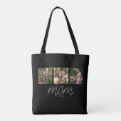 Mom Established Script Black 3 Photo Tote Bag (Achterkant)