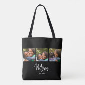 Mom Established Script Black 3 Photo Tote Bag (Achterkant)