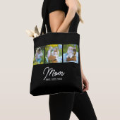 Mom Established Script Black 3 Photo Tote Bag (Dichtbij)