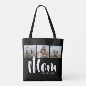 Mom Established Script Black 3 Photo Tote Bag (Achterkant)