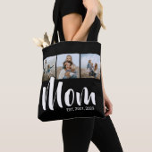 Mom Established Script Black 3 Photo Tote Bag (Dichtbij)