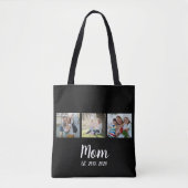 Mom Established Script Black 3 Photo Tote Bag (Voorkant)