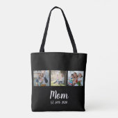 Mom Established Script Black 3 Photo Tote Bag (Achterkant)