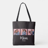Mom Established Script Black 3 Photo  Tote Bag (Achterkant)