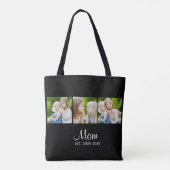 Mom Established Script Black 3 Photo Tote Bag (Achterkant)