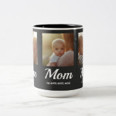 Mom Established Script Black 3 Photo  Tweekleurige Koffiemok (Center)