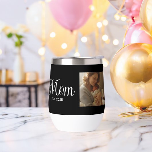 Mom Established Script Black Photo (Vrijgezellenfeest)