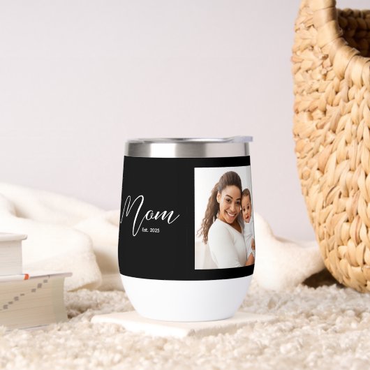 Mom Established Script Black Photo (Woonkamer)