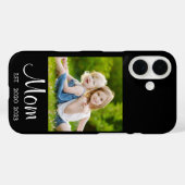 Mom Established Script Black Photo Case Mate  (Achterkant (horizontaal))