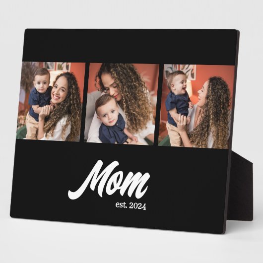 Mom Established Script Black Photo Fotoplaat (Zijkant)