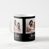 Mom Established Script Black Photo Koffiemok (Voorkant links)