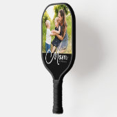 Mom Established Script Black Photo Pickleball Paddle (Links)
