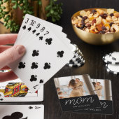Mom Established Script Black Photo  Pokerkaarten (Insitu)