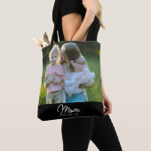 Mom Established Script Black Photo Tote Bag (Dichtbij)