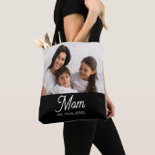 Mom Established Script Black Photo Tote Bag (Dichtbij)