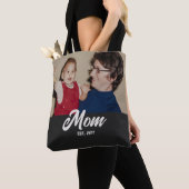 Mom Established Script Black Photo Tote Bag (Dichtbij)