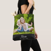 Mom Established Script Black Photo Tote Bag (Dichtbij)