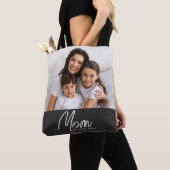 Mom Established Script Black Photo Tote Bag (Dichtbij)