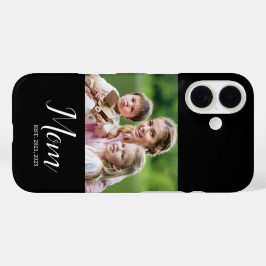 Mom Established Script Photo  Case-Mate iPhone Case (Achterkant (horizontaal))