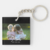 Mom Established Script Photo Sleutelhanger (Achterkant)