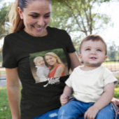 Mom Established Script Photo  T-shirt