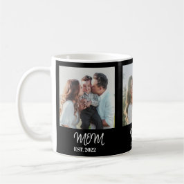 Mom Established, White Script, 3-Photo Coffee Mug Koffiemok